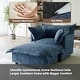 preview thumbnail 12 of 47, 39"W Oversized Chenille Comfy Cloud Chaise Lounge with Ottoman