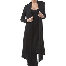 plus size black duster jacket