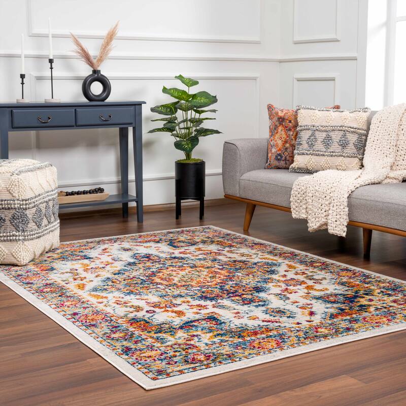 Hauteloom Istanbul Collection Vintage Oriental Traditional Medallion Area Rug