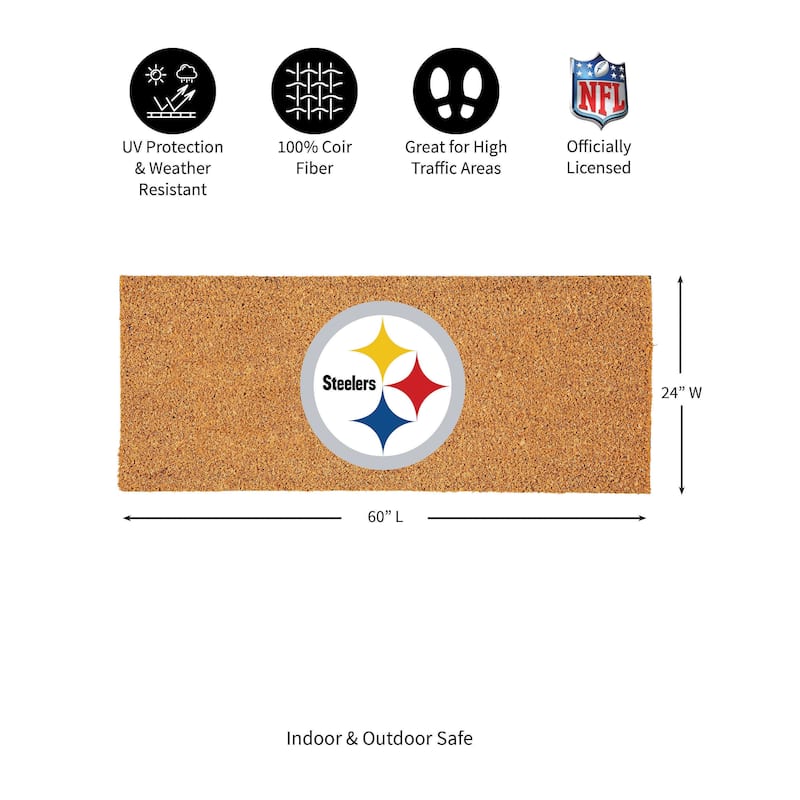Pittsburgh Steelers Full Color Indoor/Outdoor Coir Mat