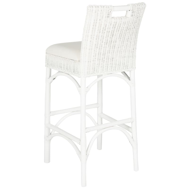 SAFAVIEH 17.75 -inch Fremont White Barstool - 18" x 20" x 42.5"