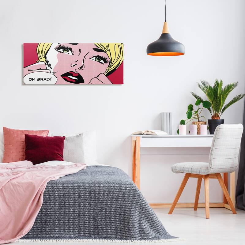 Stupell Iconic Pop Comic Woman Canvas Wall Art Design By Sheila B.