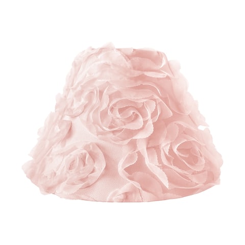 Pink Floral Rose Lamp Shade - Solid Light Blush Flower Luxurious Elegant Princess Vintage Boho Shabby Chic Luxury Glam Roses