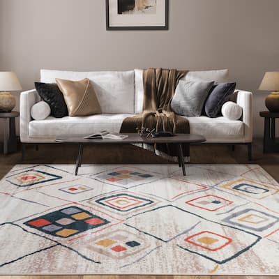 Superior Modern Geometric Southwestern Indoor Area Rug