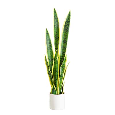 30-in Artificial Sansevieria Plant - Green