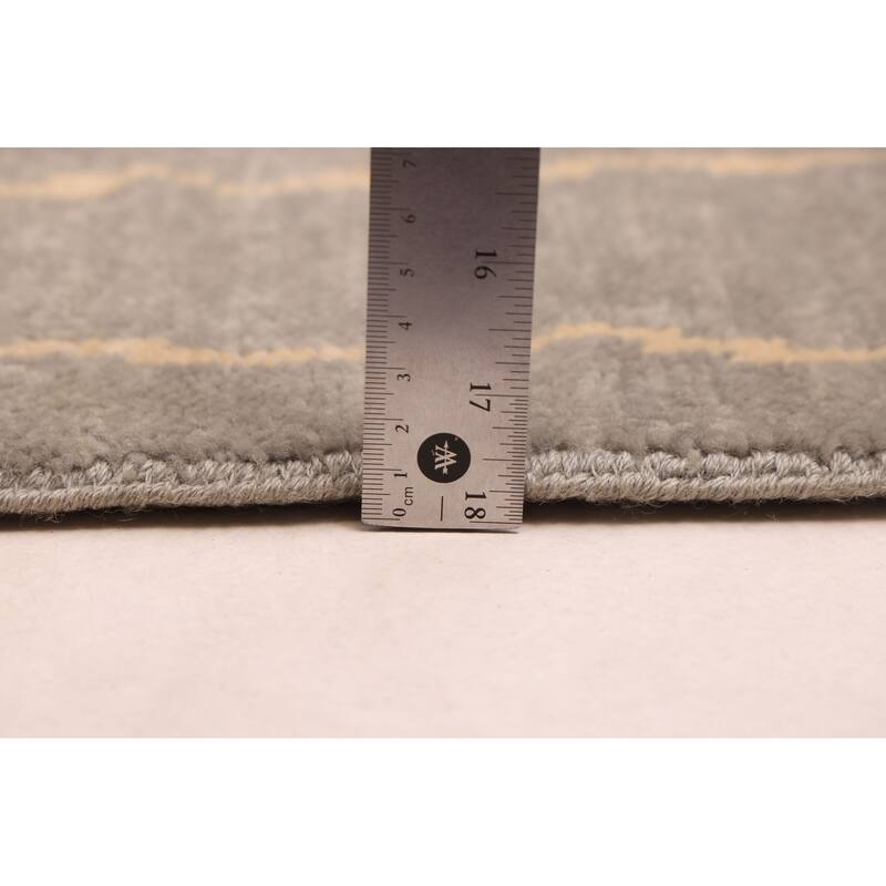 ECARPETGALLERY Hand-knotted Mystique Grey Wool Rug - 3'1 x 9'10