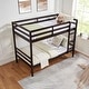 preview thumbnail 35 of 41, Twin Bunk Bed,Wooden,High Guardrail,Ladder,Kids Teens,Dorm Guest