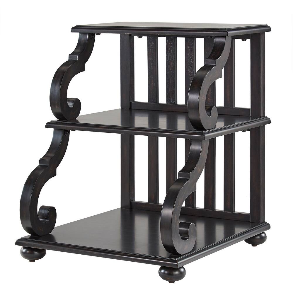 Lorraine Wood Scroll End Table by iNSPIRE Q Classic