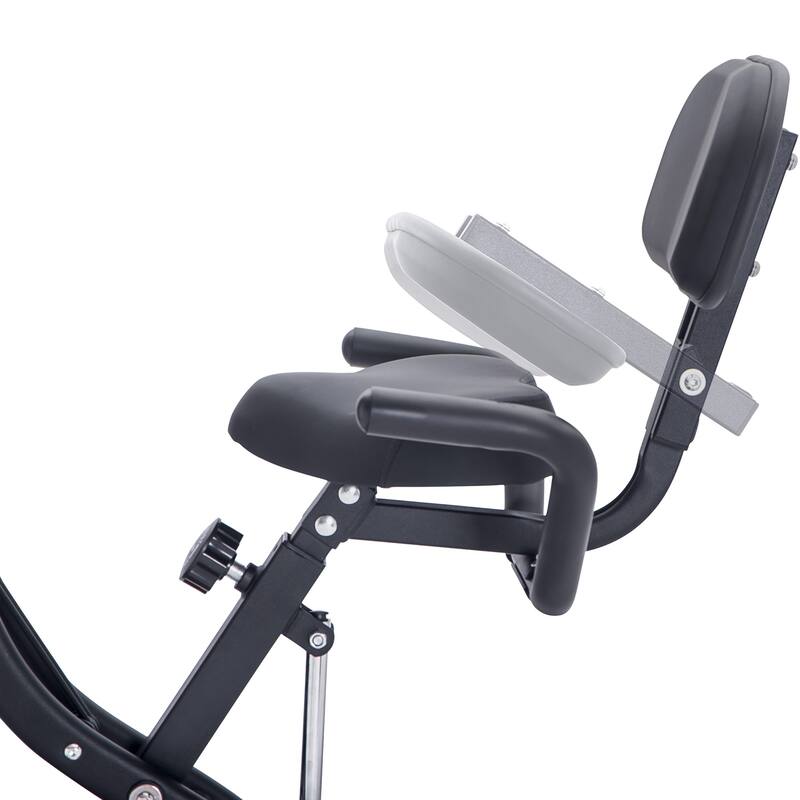 Folding Exercise Bike, Fitness Upright and Recumbent X-Bike with 10-Level Adjustable Resistance - N/A