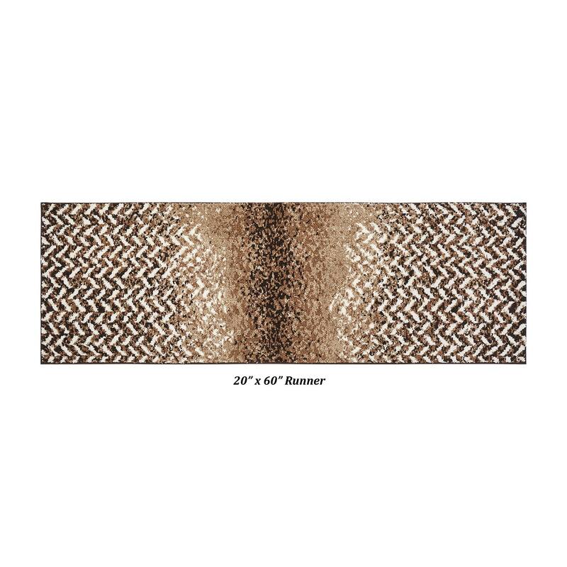 Better Trends 100% Micro Polyester Knitted Bathroom Rugs - Casablanca Collection with Chevron Pattern, Machine Washable Bath Mat
