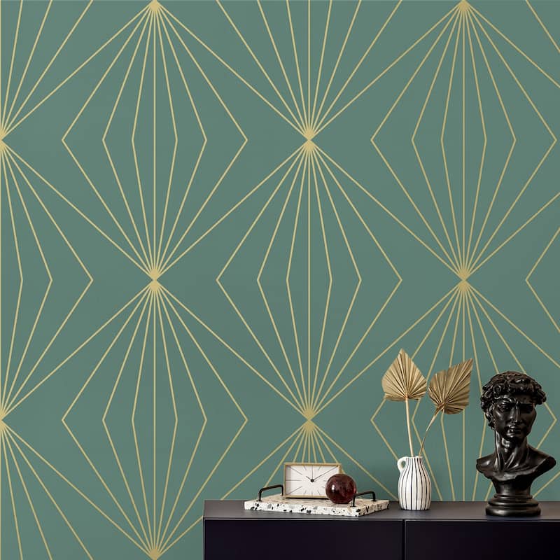 Seabrook Designs Diamond Vector Non-Woven Unpasted Wallpaper