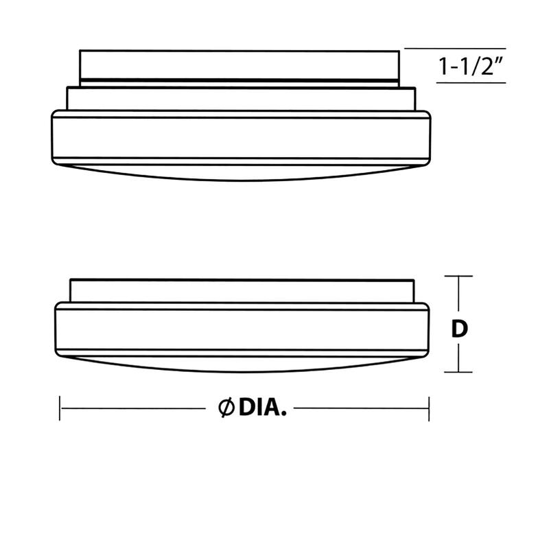 AFX C2F14L5AJUD-BB Cirrus 14" Wide LED Flush Mount Drum Ceiling