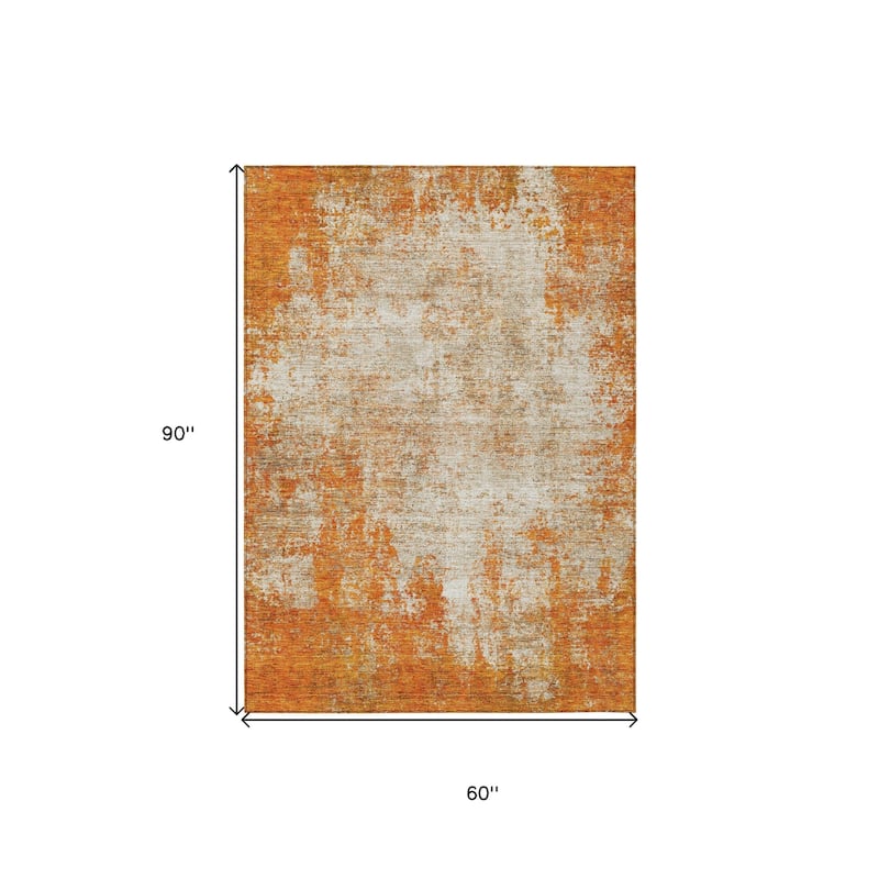 HomeRoots Abstract Transitional Rectangle Outdoor Rug