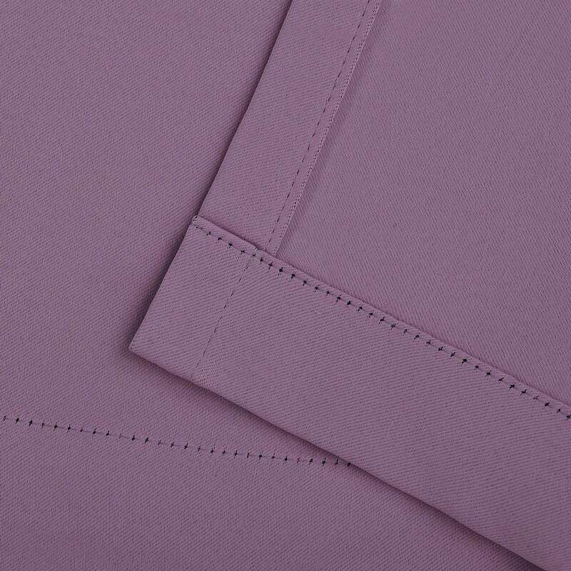 Modern Solid Room Darkening Blackout Curtains, Rod Pocket, Set of 2