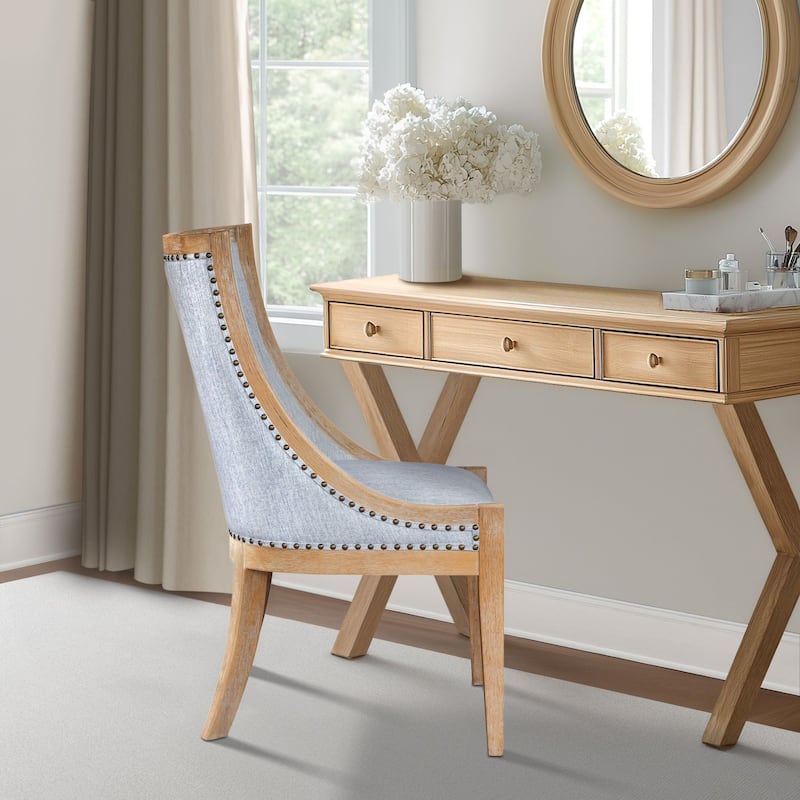 Martha Stewart Elmcrest Upholstered Dining Chair with Nailhead Trim