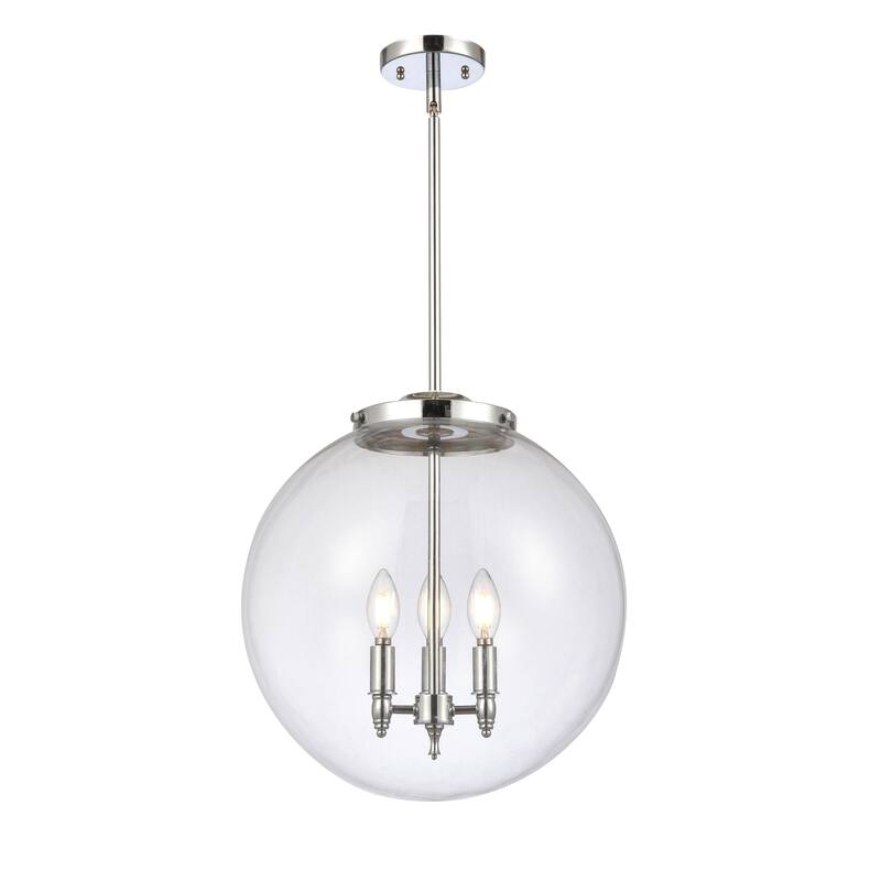 Innovations Lighting Beacon - 3 Light 16" Pendant - Clear/Polished Chrome