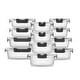 preview thumbnail 4 of 3, JoyJolt 24-Piece Fluted Glass Food Storage Container Set with Lids - 13.5 oz. 20.5 oz. 32 oz. 5.2 in. 5.9 in. 6.75 in.
