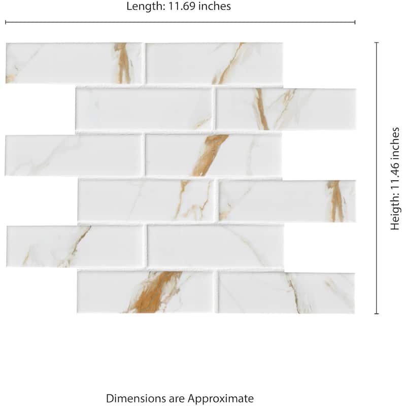 Ackland AKM-P-2X6SWM-CA 12" x 12" Porcelain Brick Floor and Wall