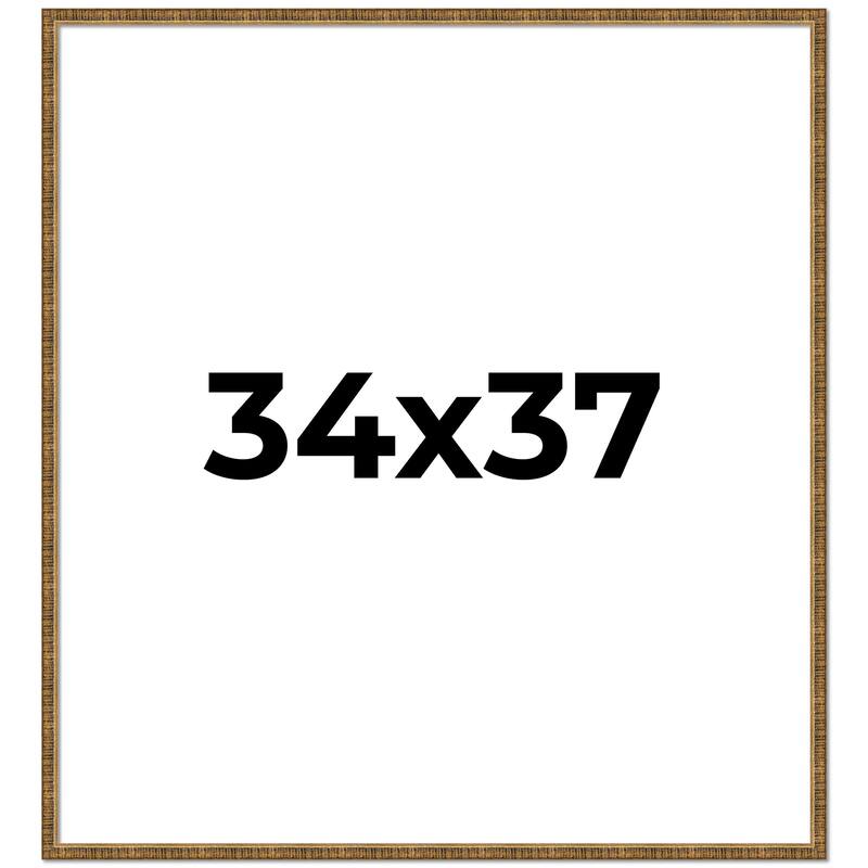 34x37 Frame Gold Solid Wood Picture Frame - Complete Modern Photo