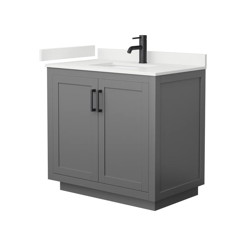 Wyndham Collection WCF292936S-QTZ-UNSMXX Miranda 36" Free Standing