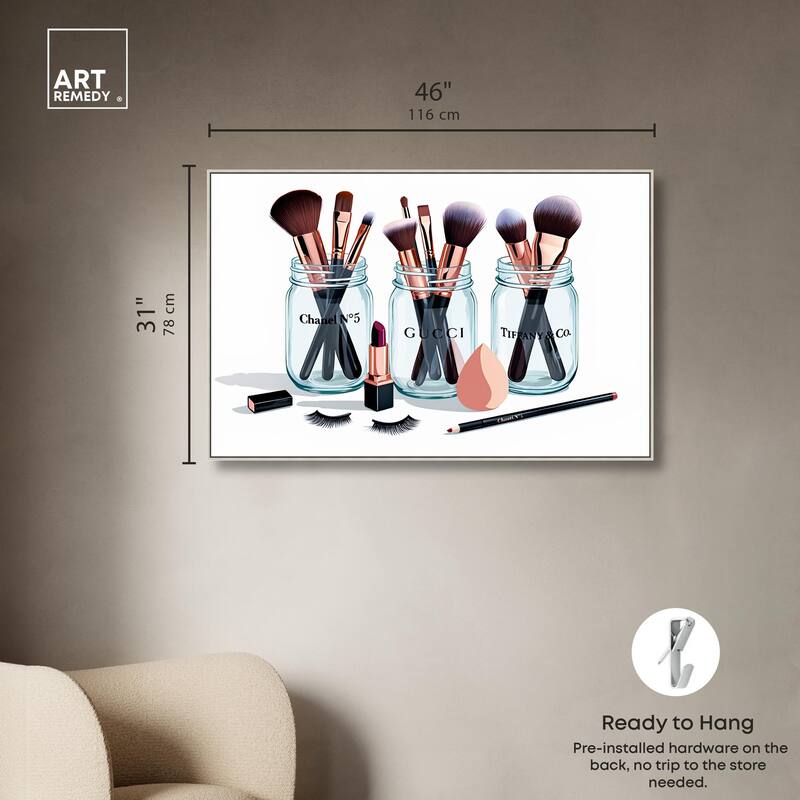 Glamour Glassware Canvas by Art Remedy