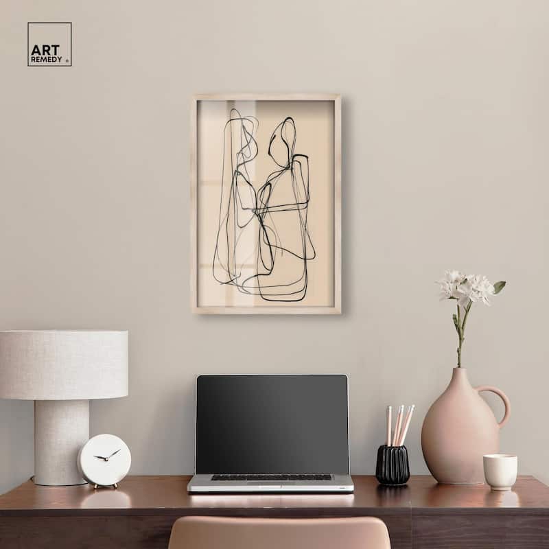 Embrace of Lines I Shadowbox by Art Remedy