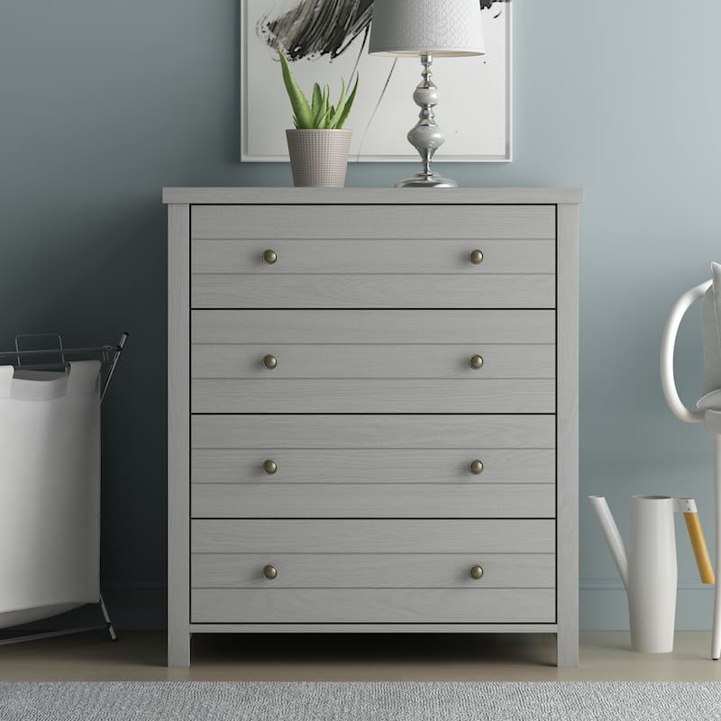 Living Essentials by Hillsdale Harmony Plank Front 4-drawer Chest
