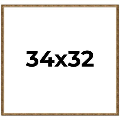 34x32 Frame Gold Solid Wood Picture Frame - Complete Modern Photo