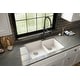 preview thumbnail 6 of 61, Karran 32" Undermount Large/Small Bowl Quartz Kitchen Sink Kit - 32" x 21.25" x 9"
