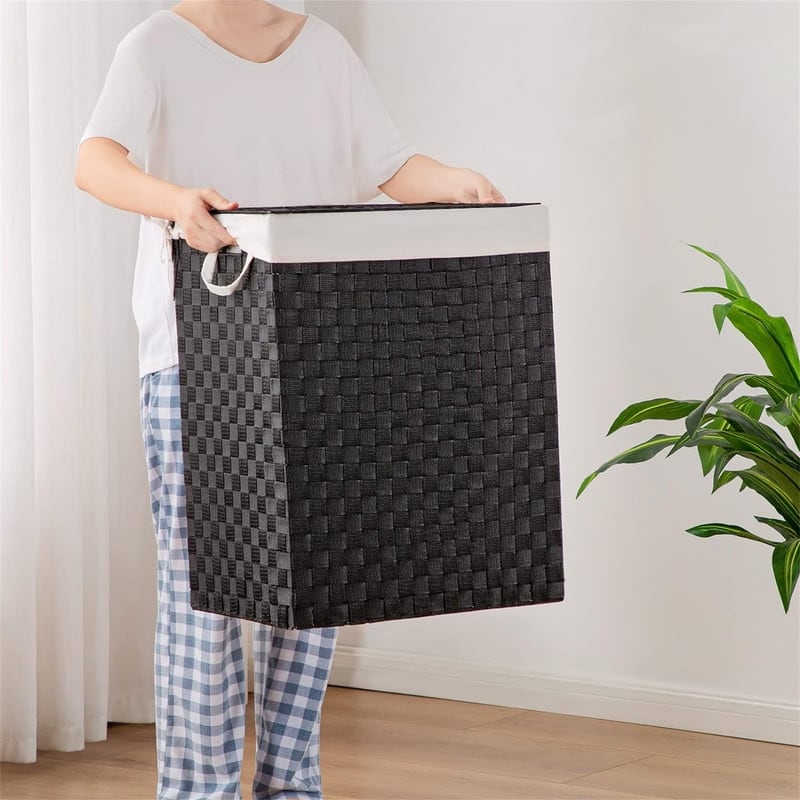 Laundry Hamper Basket with Lid - 18.11"L x 12.99"W x 23.62"H