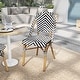 preview thumbnail 10 of 95, Furniture of America Irene French Chevron Wicker Patio Dining Chairs