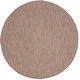 preview thumbnail 94 of 191, SAFAVIEH Courtyard Carolann Indoor/ Outdoor Waterproof Patio Backyard Rug 5'3" Round - Brown/Beige