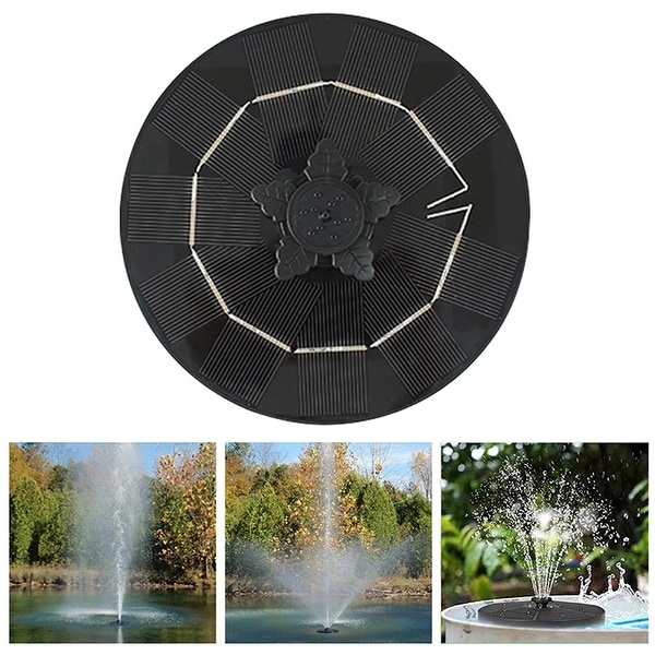 Rotating Solar Powered Fountain Adjustable 3 Gear Switching Fountain Floating Water Nozzle Garden Pool Decoration. Opens flyout.