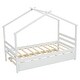 preview thumbnail 23 of 36, Twin Size House-shaped Platform Bed with Pull-out Trundle