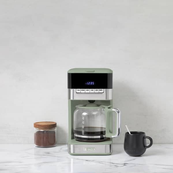 slide 2 of 11, HADEN Quintessential Brew 12 Cup Digital Drip Coffee Maker with Control Settings Cedar Green