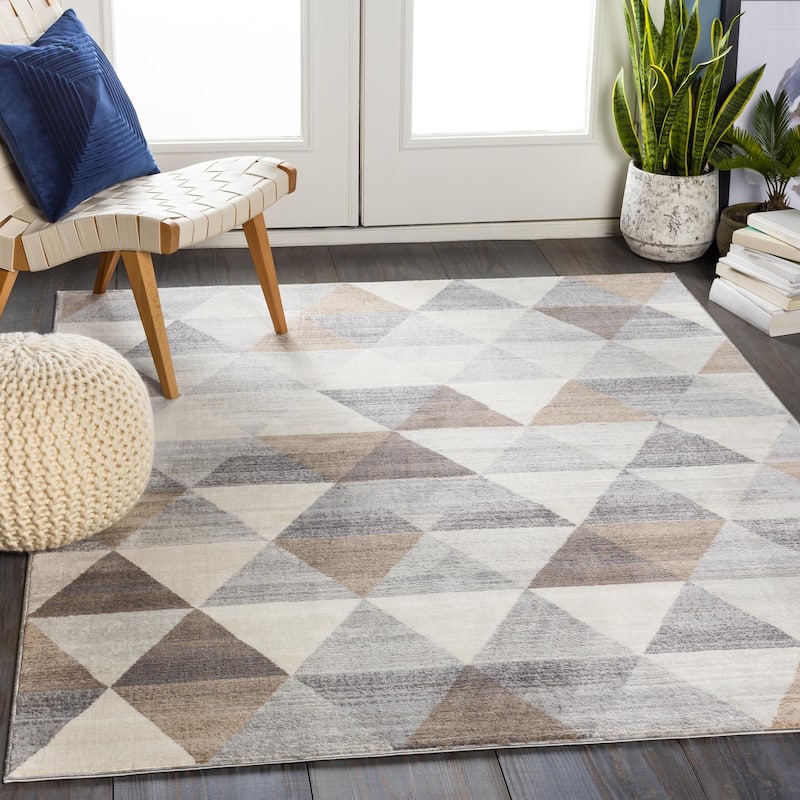 Livabliss Roma Casual Medallion Area Rug - Grey - 7' 10" x 10'