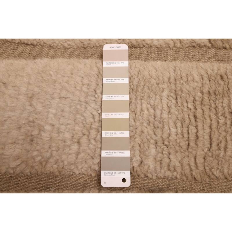 ECARPETGALLERY Hand-knotted Pak Finest Marrakesh Khaki Wool Rug - 8'11 x 12'0