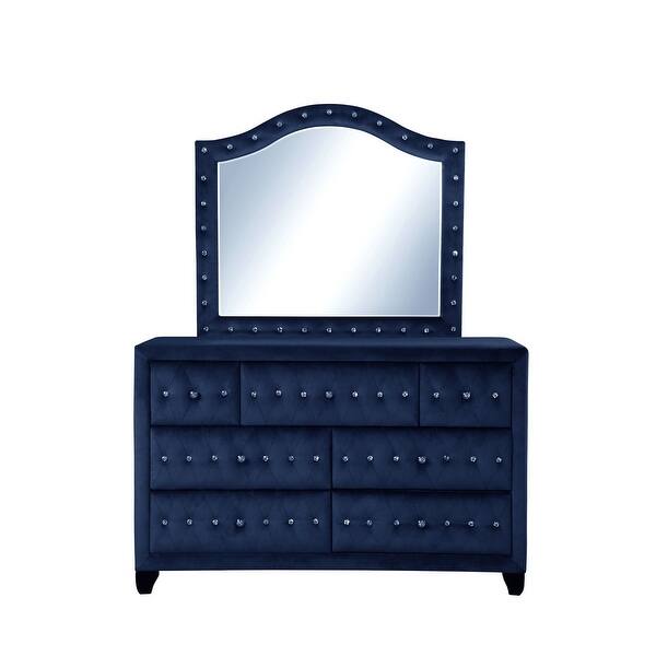 Navy Blue Painted Acacia Wood 7-Drawer Dresser - Bed Bath & Beyond - 35523440 Navy Blue Painted Acacia Wood 7-Drawer Dresser - Bed Bath & Beyond - 35523440