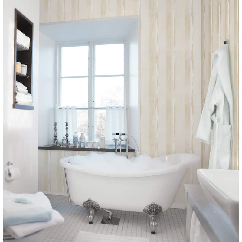 Galerie Wallcoverings Smart Stripes 2 Watercolor Stripe Vinyl on Non-Woven Matte Wallpaper Roll