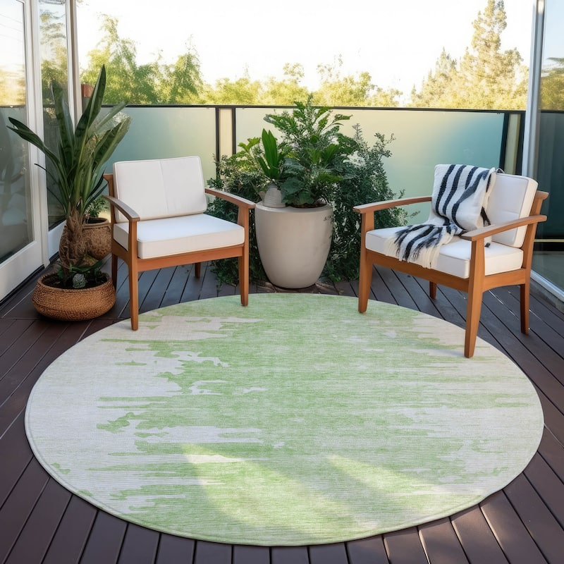 Machine Washable Indoor/ Outdoor Chantille Abstract Ombre Rug