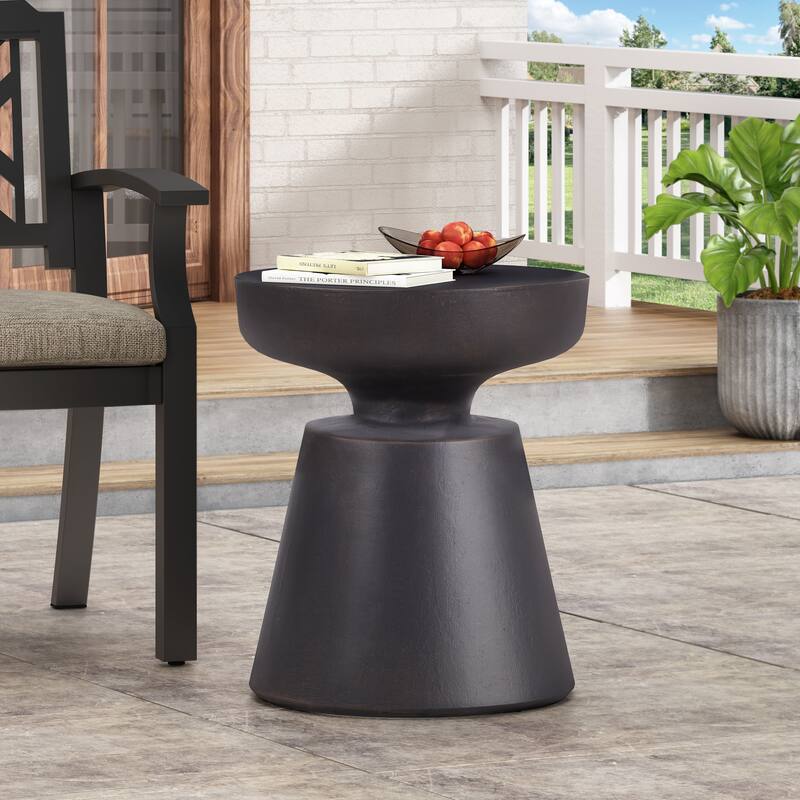 Outdoor LightWeight Concrete Side Table - 19.18