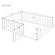 preview thumbnail 4 of 9, Full Metal Floor Bed Frame with Rails, Montessori Floor Bed with Fence and Door, for Kids Girls Boys, White