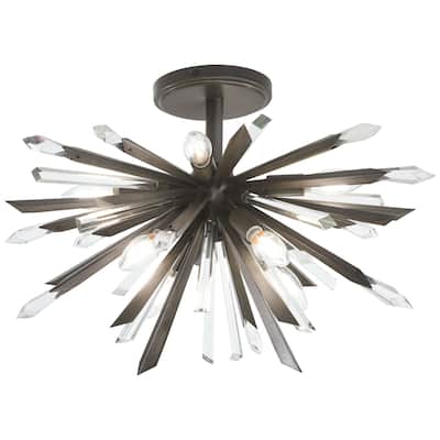 Metropolitan N1946 Elsa 8 Light 23" Wide Semi-Flush Ceiling Fixture