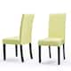 Monsoon Villa Faux Leather Parson Dining Chairs (Set of 2) - Wax Green