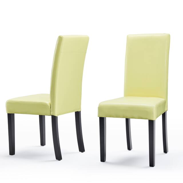 Monsoon Villa Faux Leather Parson Dining Chairs (Set of 2) - Wax Green