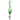 Exhart Solar Hand Blown Pearlized Glass Spiral Flame Garden Stake with Metal Finial Detail, 36 Inch