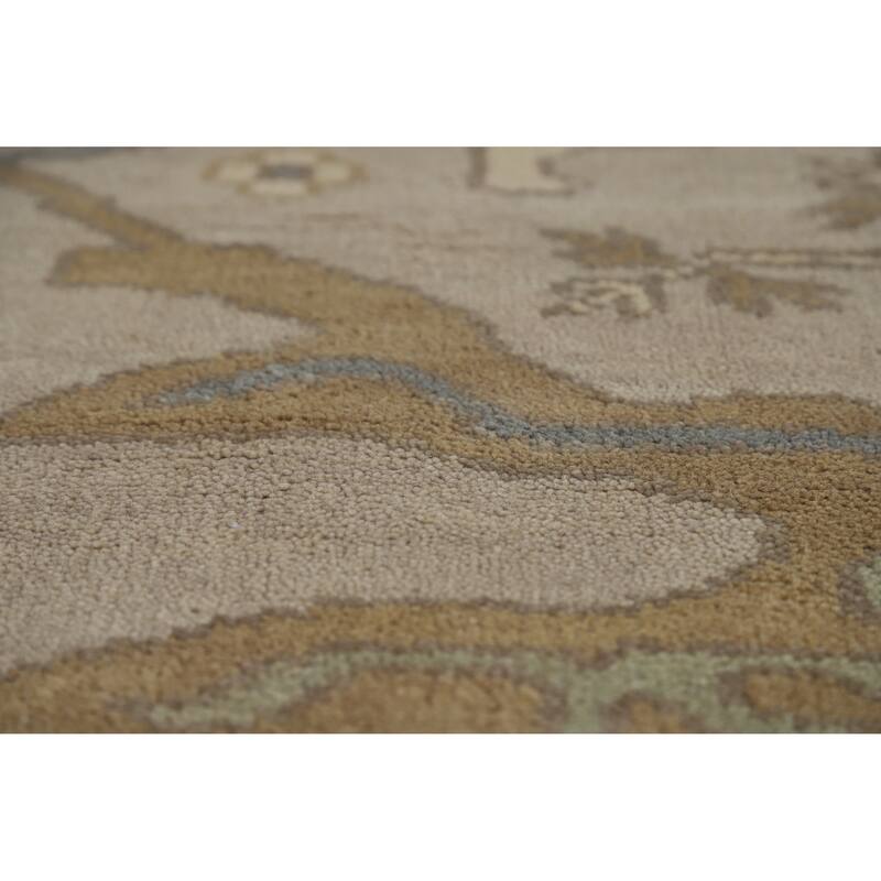 Oushak Indian Rug Hand-Knotted Wool Carpet - 8'1" x 9'10"
