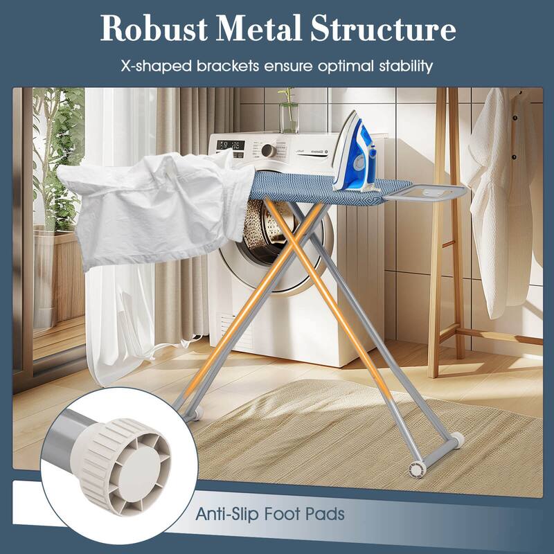 Costway Foldable Ironing Board with 7 Adjustable Heights Heat & Scorch - See Details