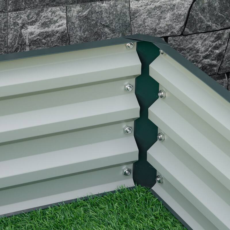 Outsunny Galvanized Raised Garden Bed