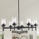 preview thumbnail 22 of 29, Modern Black Farmhouse Chandelier Dining Room Light Fixture Over Table Industrial Lighting for Living Room Foyer Kitchen 37.2in-8 lights